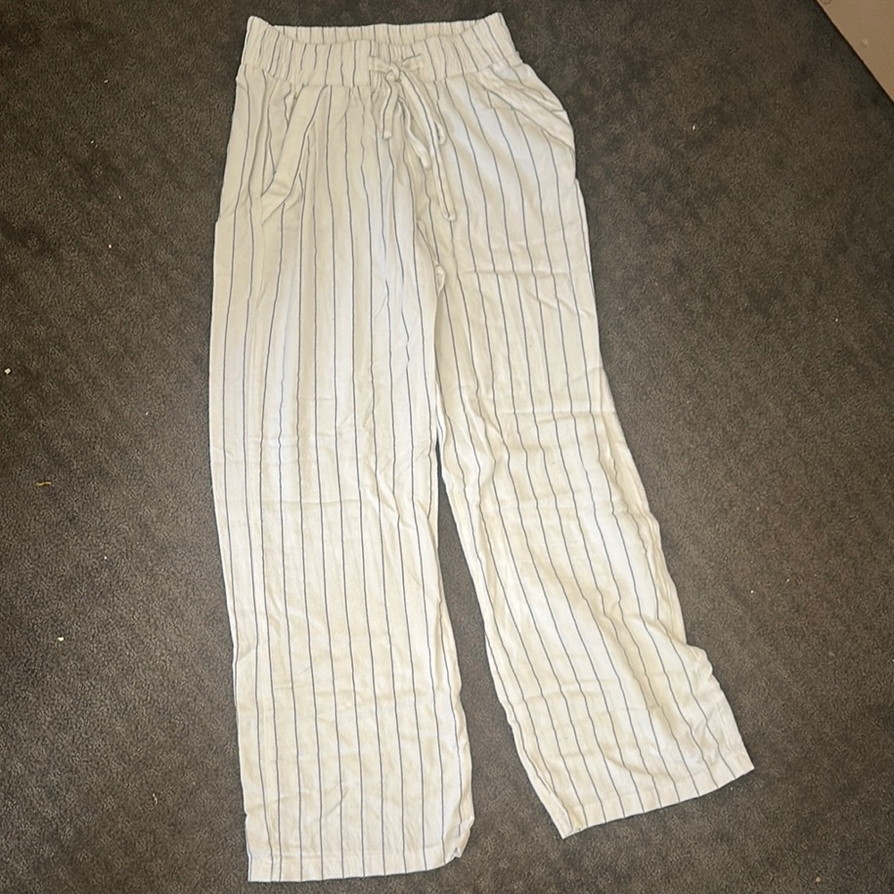 Sienna Sky Cream Striped Trousers